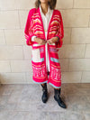 Fuchsia Cabin In The Woods Cardigan