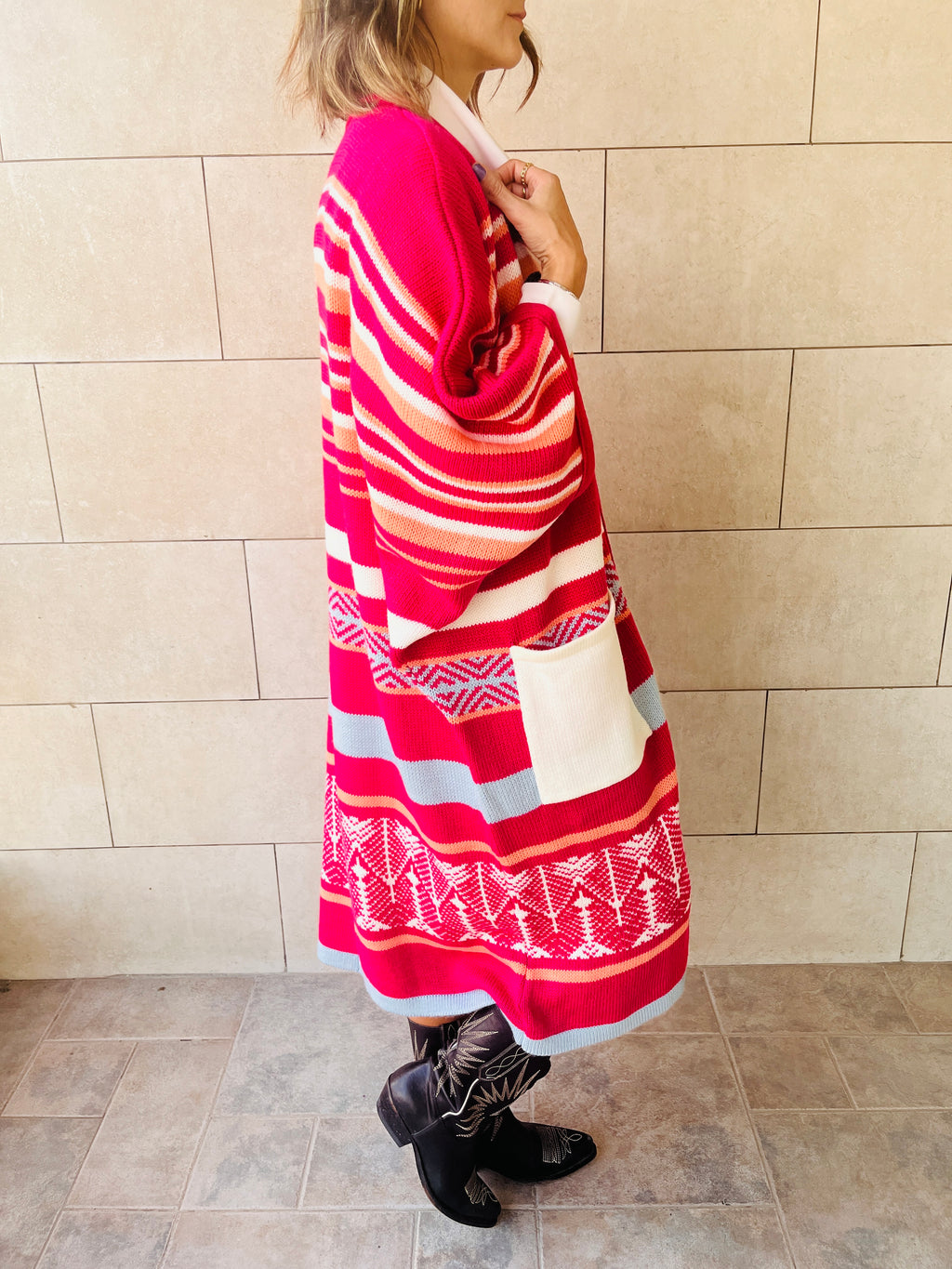 Fuchsia Cabin In The Woods Cardigan