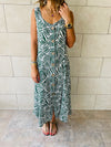 Green Tribal Gypsy Dress