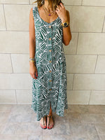 Green Tribal Gypsy Dress