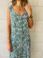Green Tribal Gypsy Dress