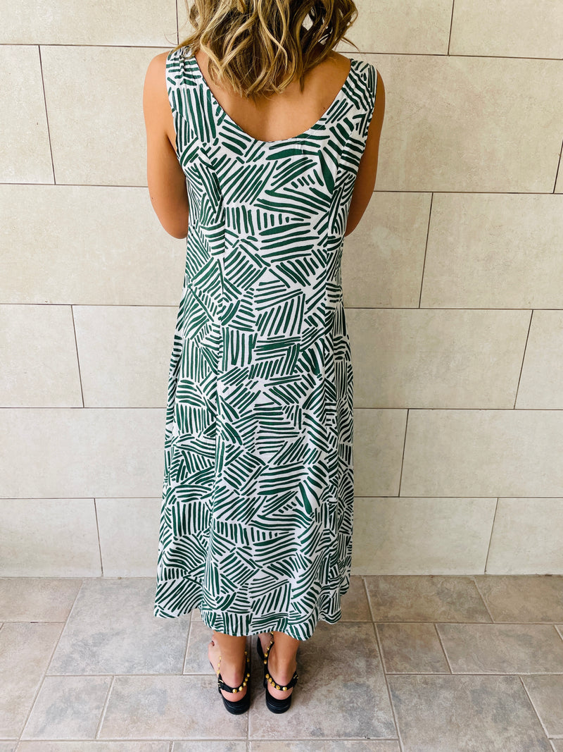 Green Tribal Gypsy Dress