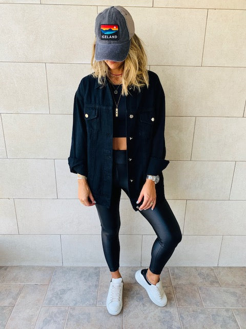 The Grunge Black Denim Jacket