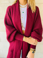 Plum Shawl Shrug Cardi