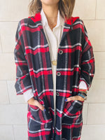 The Red Plaid Button Down Jacket