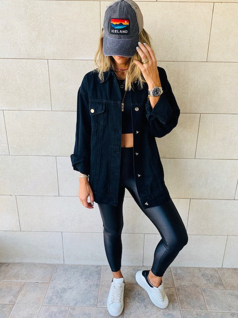 The Grunge Black Denim Jacket