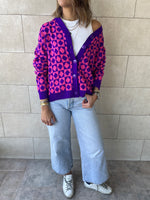 Purple Iconic Pattern Cardi