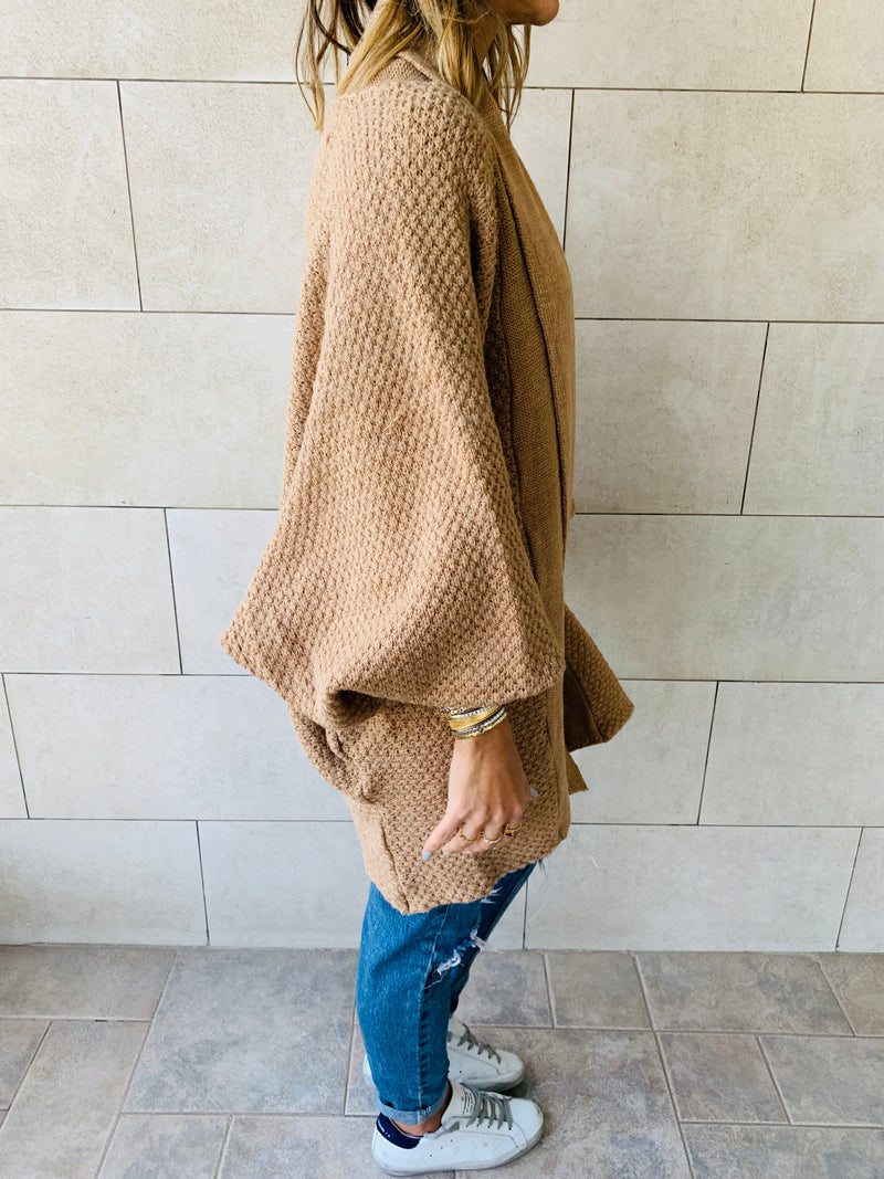 Taupe Shawl Shrug Cardi