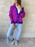 Purple Iconic Pattern Cardi