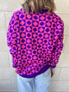 Purple Iconic Pattern Cardi