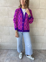 Purple Iconic Pattern Cardi