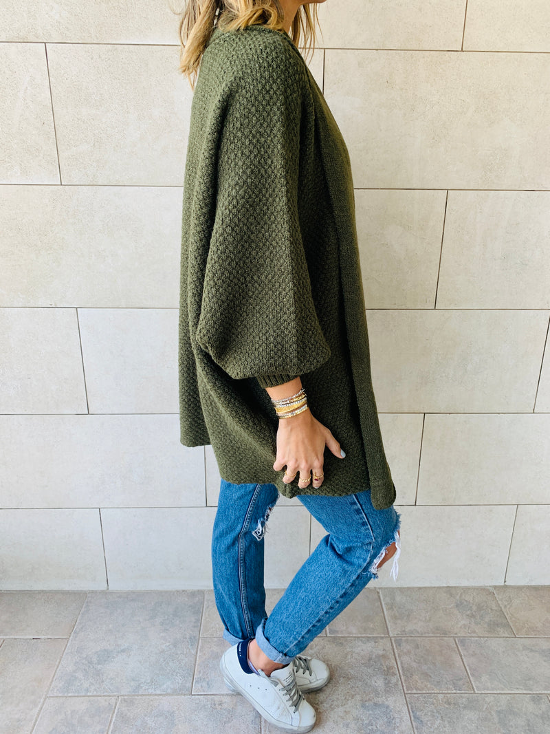 Olive Shawl Shrug Cardi