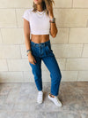 Blue Mom Fit Jeans
