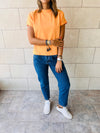 Yellow & Orange Basic T-shirt Set