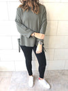 Olive Ring Detail Sweatshirt