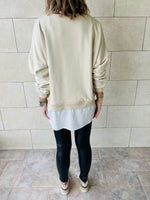 Beige Combined Sweatshirt