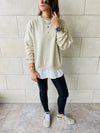 Beige Combined Sweatshirt