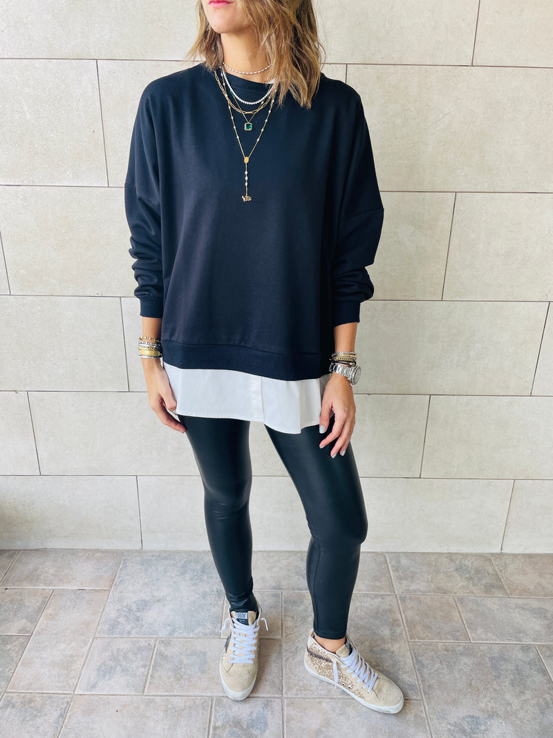 Black Combined Sweatshirt