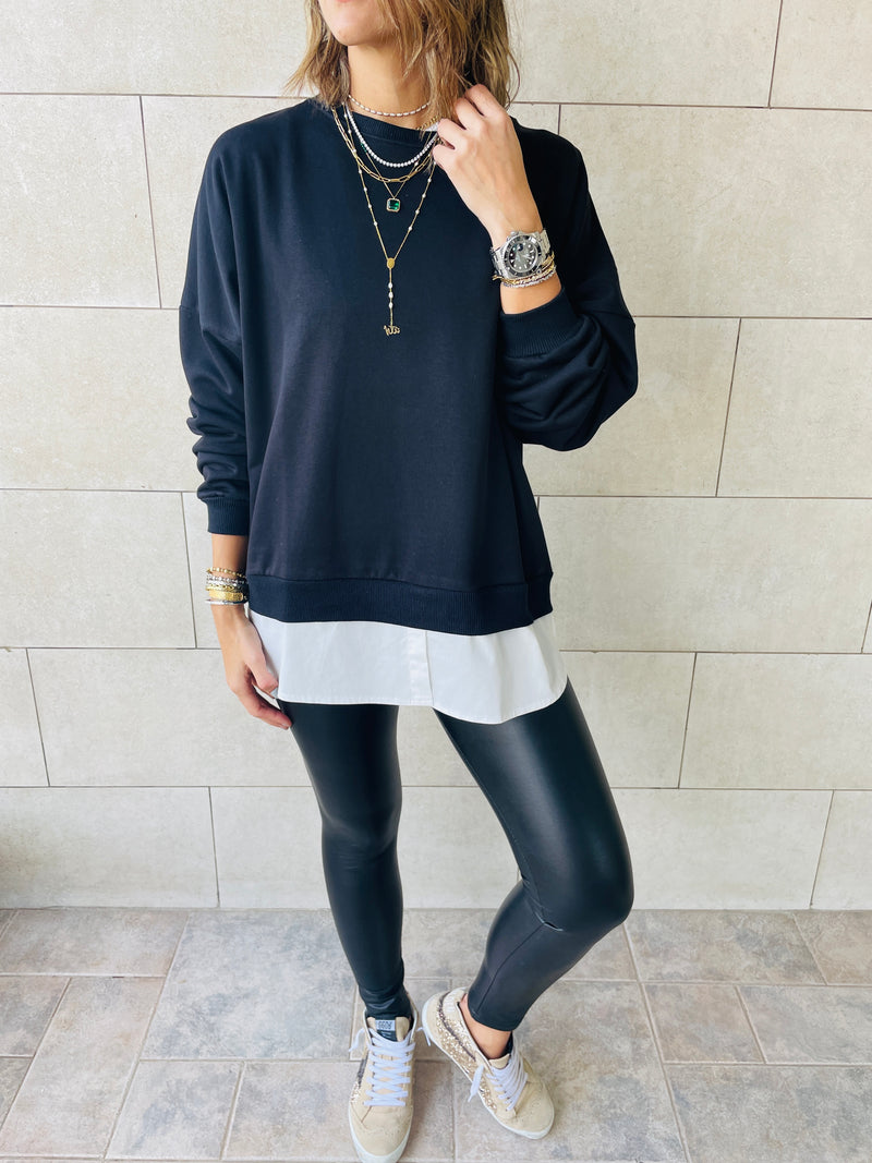 Black Combined Sweatshirt