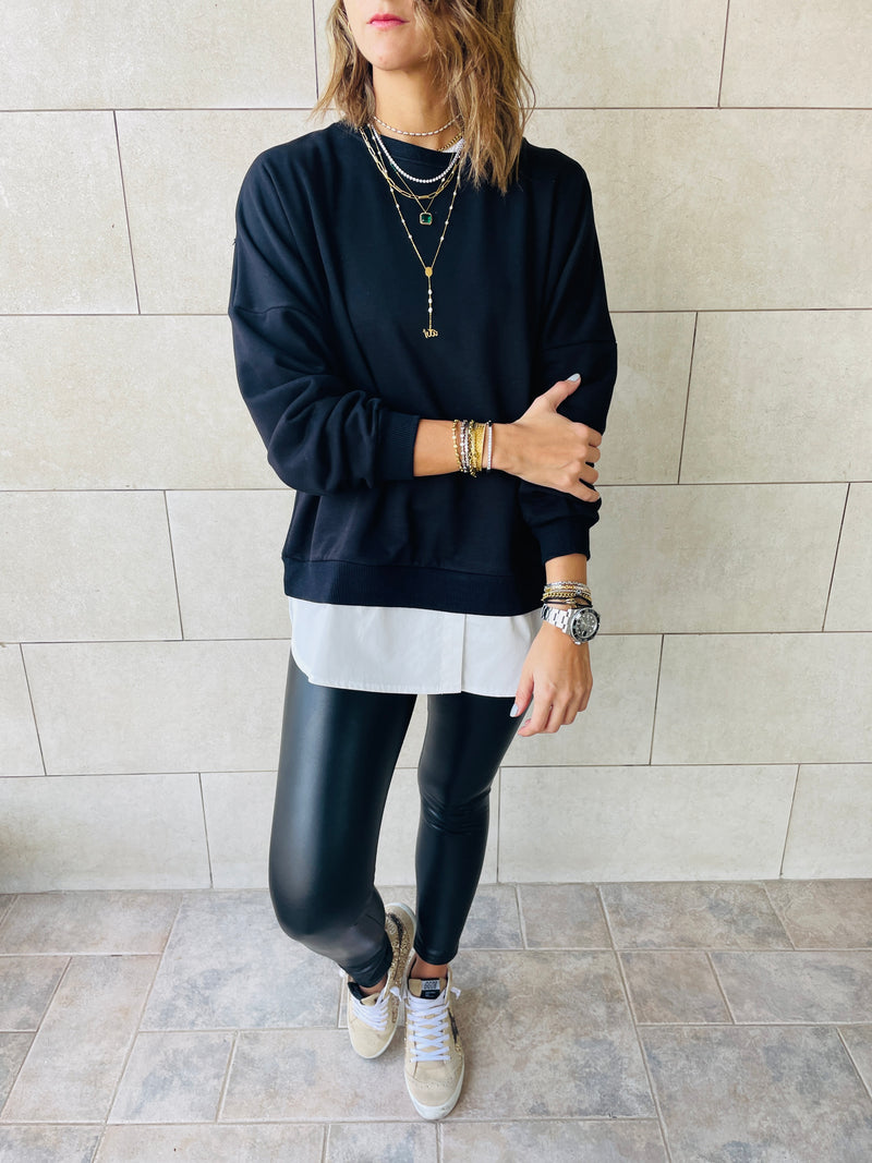 Black Combined Sweatshirt