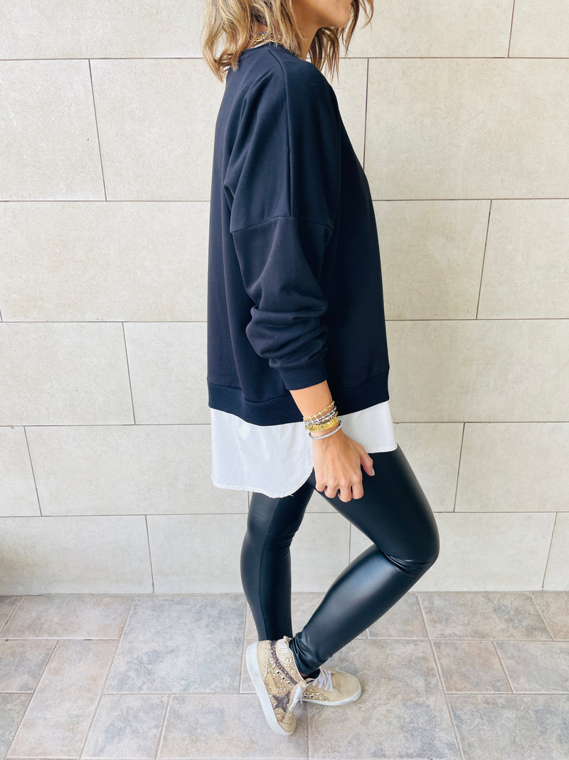 Black Combined Sweatshirt