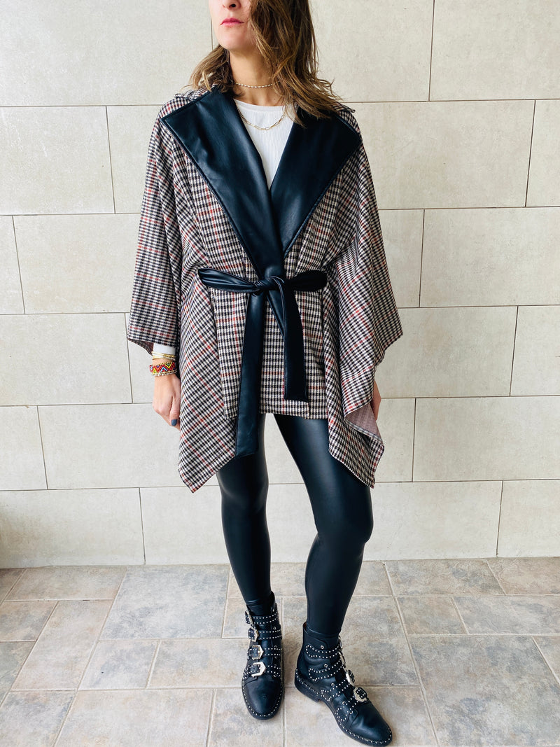 Beige Checkered Waterfall
