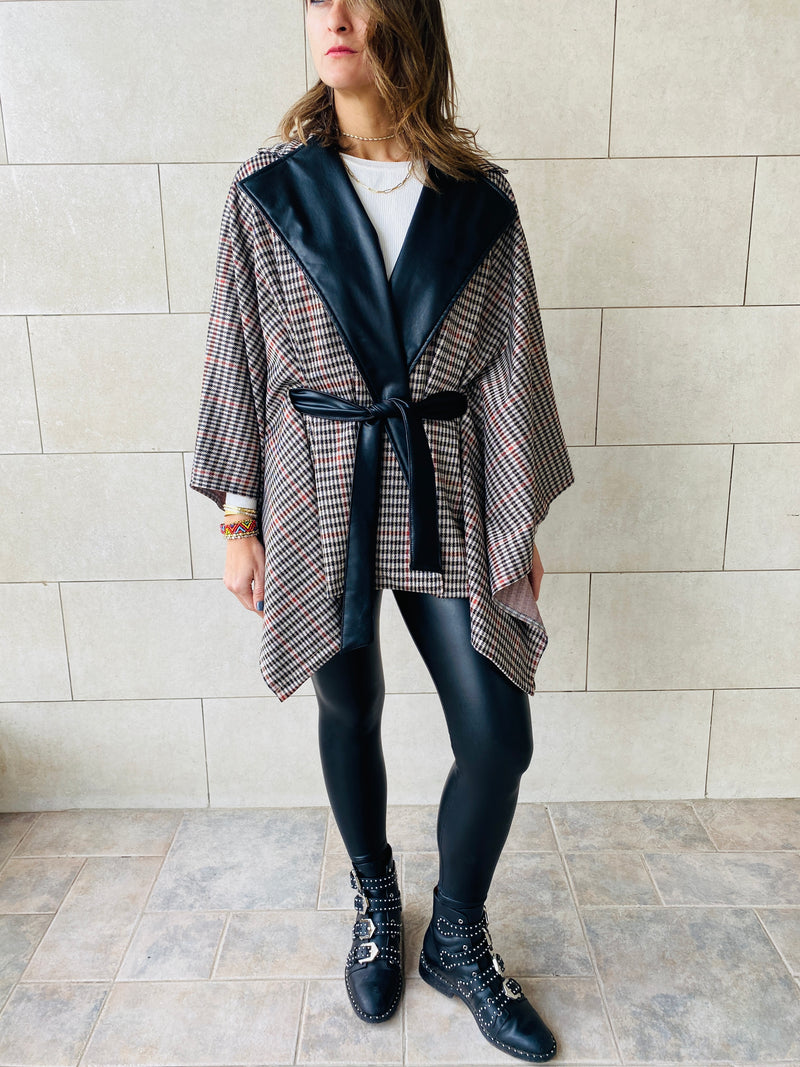 Beige Checkered Waterfall