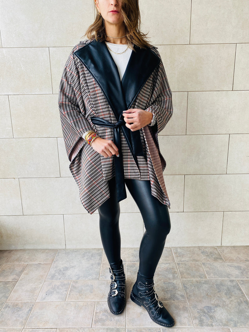 Beige Checkered Waterfall
