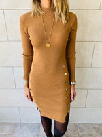 Camel Blitz Knit Dress