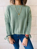 Mint Drawstring Pullover