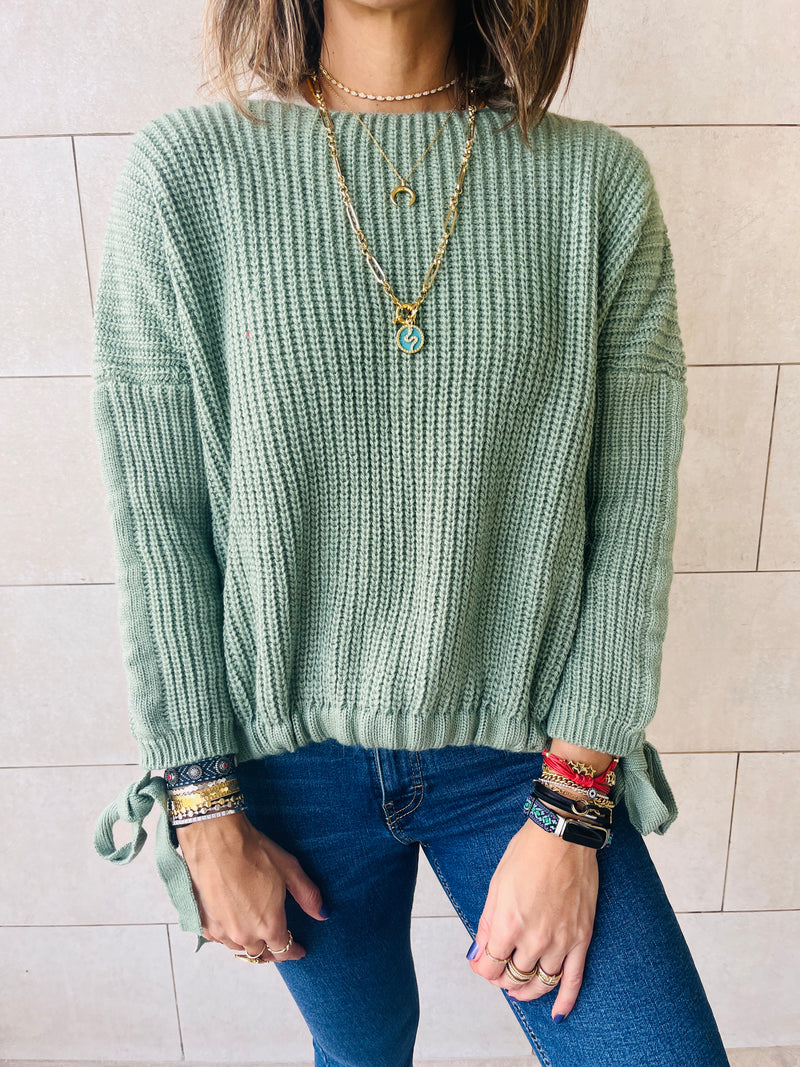 Mint Drawstring Pullover