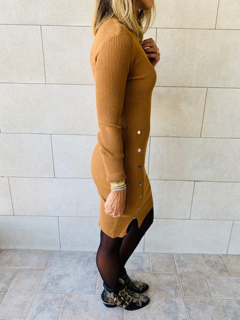 Camel Blitz Knit Dress