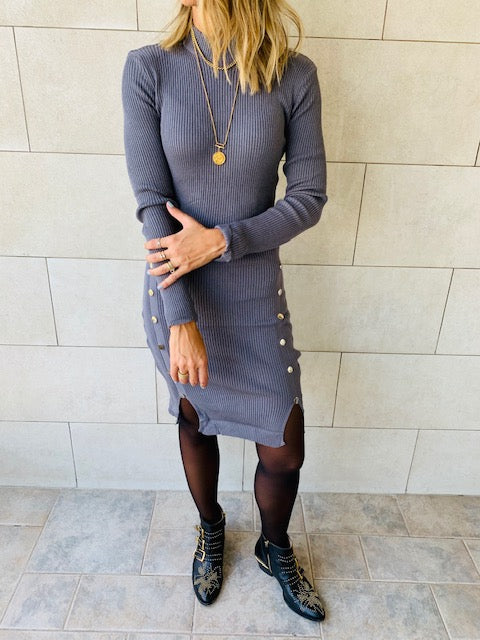 Grey Blitz Knit Dress