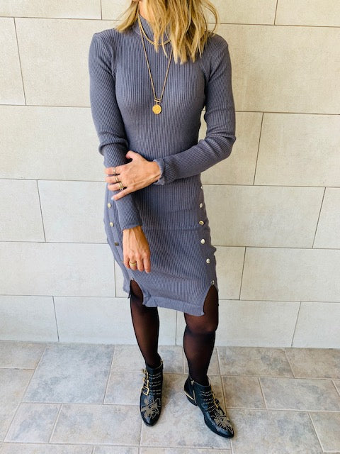 Grey Blitz Knit Dress