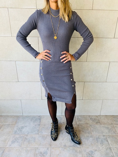 Grey Blitz Knit Dress