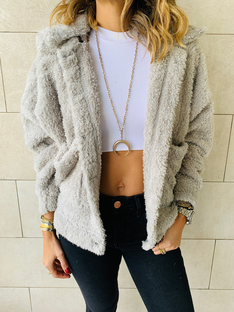 Grey Teddy jacket