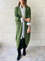 Olive Longline Shrug Cardigan