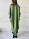 Olive Longline Shrug Cardigan