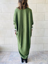 Olive Longline Shrug Cardigan