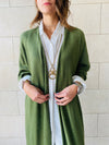 Olive Longline Shrug Cardigan