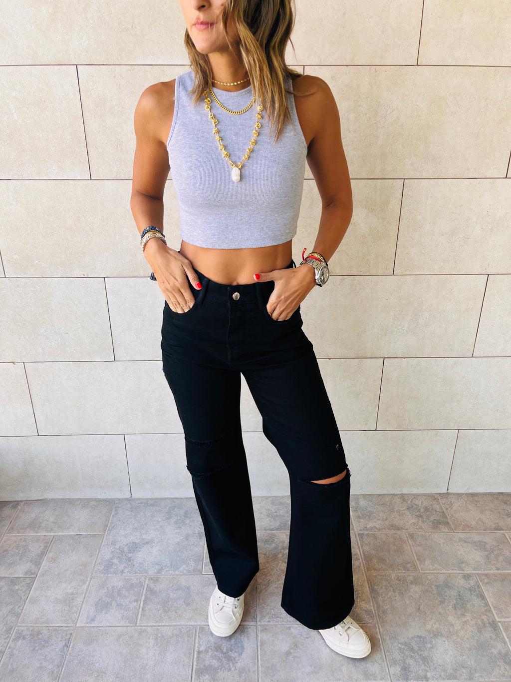 Black 90’s Ripped Jeans