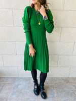 Green Cable Swing Dress