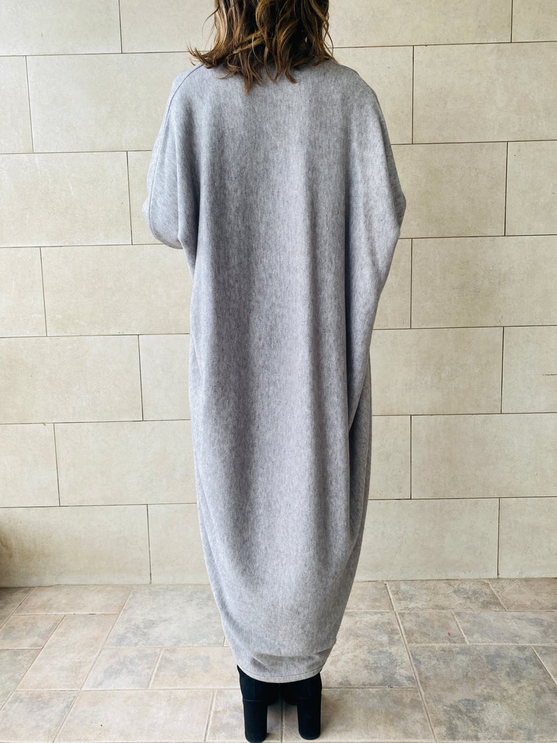 Grey Longline Shrug Cardigan