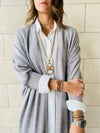 Grey Longline Shrug Cardigan