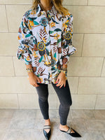 Floral Puffed Sleeve Shirt
