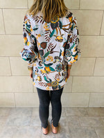 Floral Puffed Sleeve Shirt