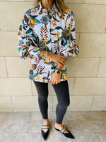 Floral Puffed Sleeve Shirt
