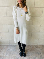 White Cable Swing Dress