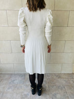 White Cable Swing Dress