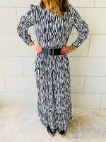 Zebra Print Tiered Dress